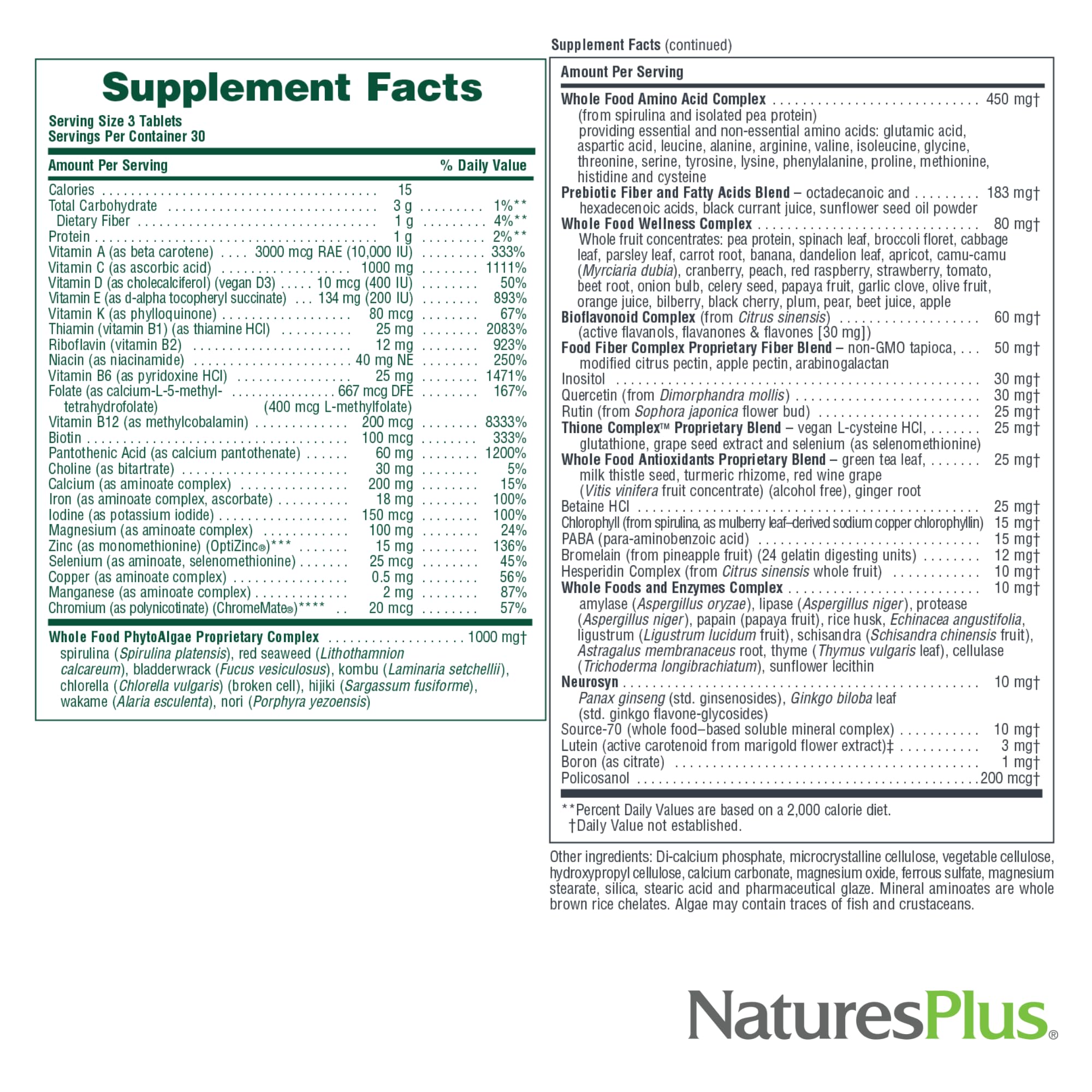 NaturesPlus Ultra Source of Life serving spoon suggesting easy daily serving