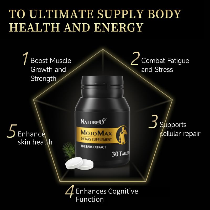 NatureU L-Citrulline Pine Bark bottle back label shows ingredients and directions.