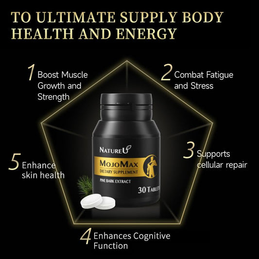 NatureU L-Citrulline Pine Bark bottle back label shows ingredients and directions.
