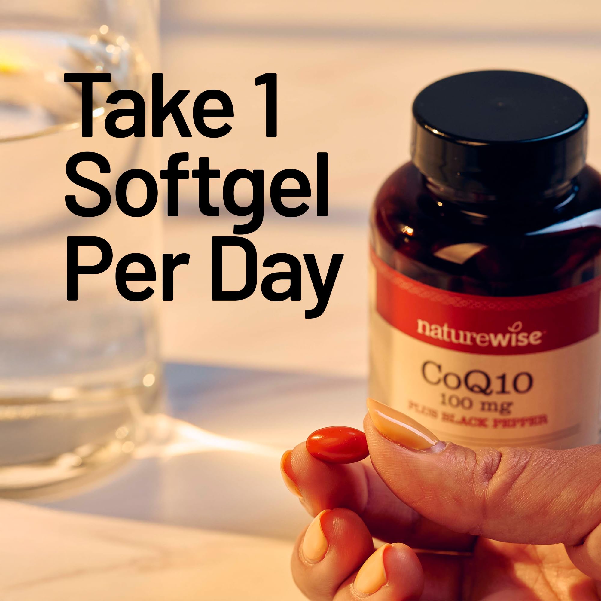 NatureWise CoQ10 produced in the USA for quality control.