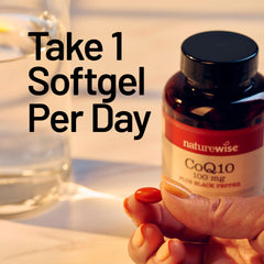 NatureWise CoQ10 produced in the USA for quality control.