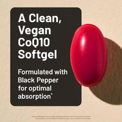 NatureWise CoQ10 100mg softgel bottle cap with seal, ensuring freshness for daily use.