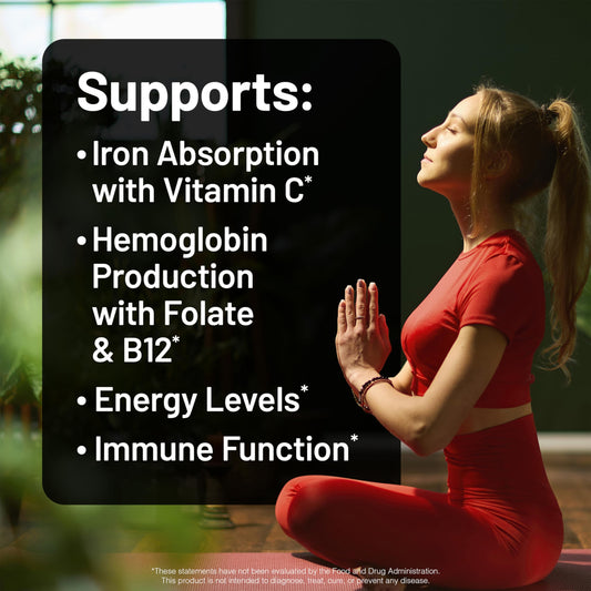 NatureWise bottle of 90 tablets for easy daily iron support.