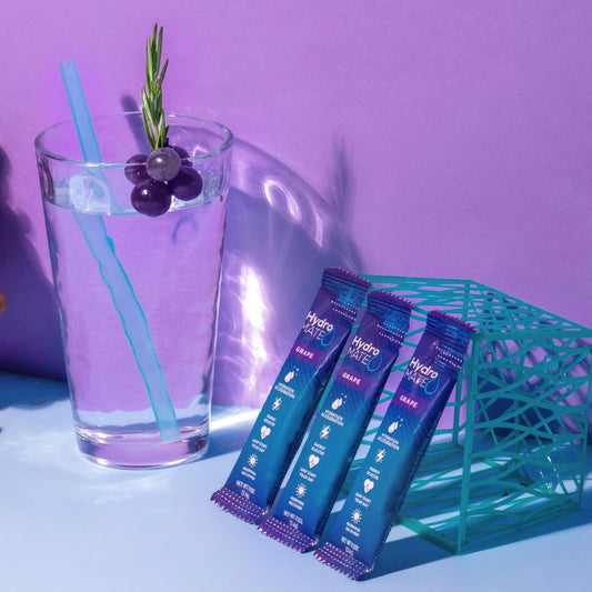 NatureWorks HydroMATE electrolyte packets for quick rehydration during workouts.