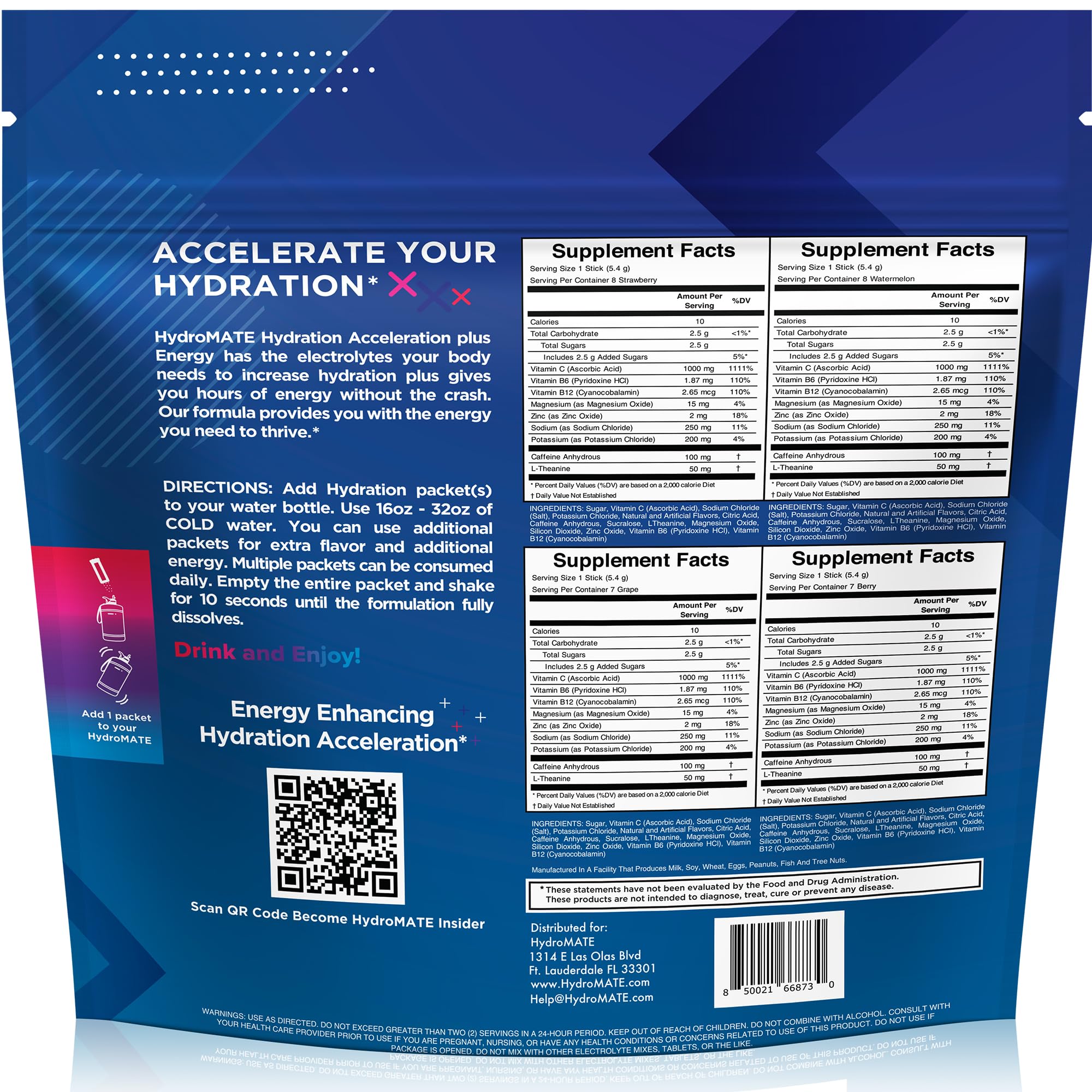 NatureWorks HydroMATE flavors Watermelon, Strawberry, Grape, Berry for refreshing taste