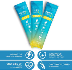 NatureWorks HydroMATE lemon-lime, USA-made hydration solution.