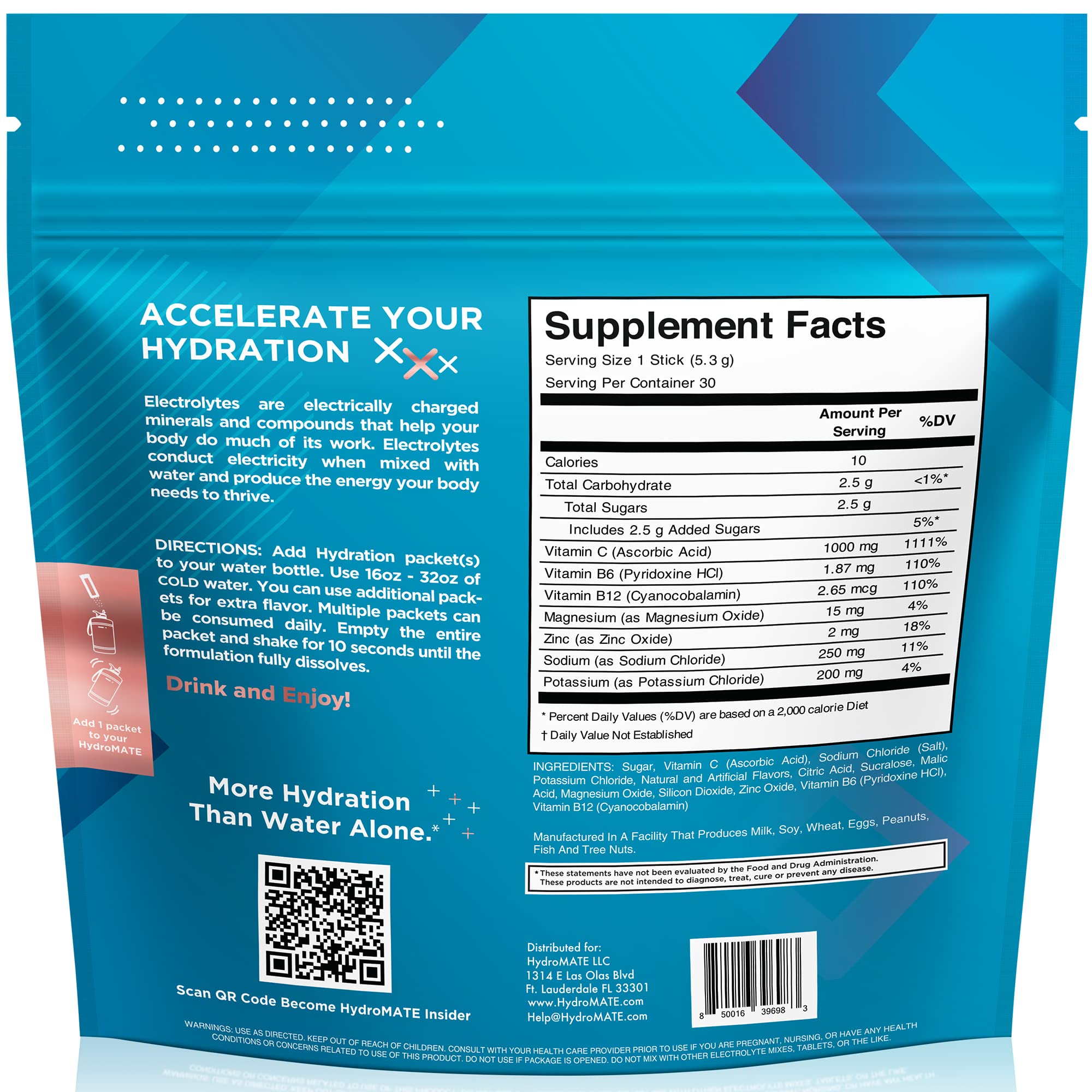 NatureWorks HydroMATE mineral blend close-up highlighting electrolytes for balance.