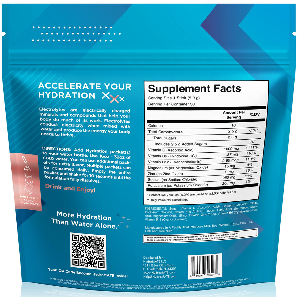 NatureWorks HydroMATE mineral blend close-up highlighting electrolytes for balance.