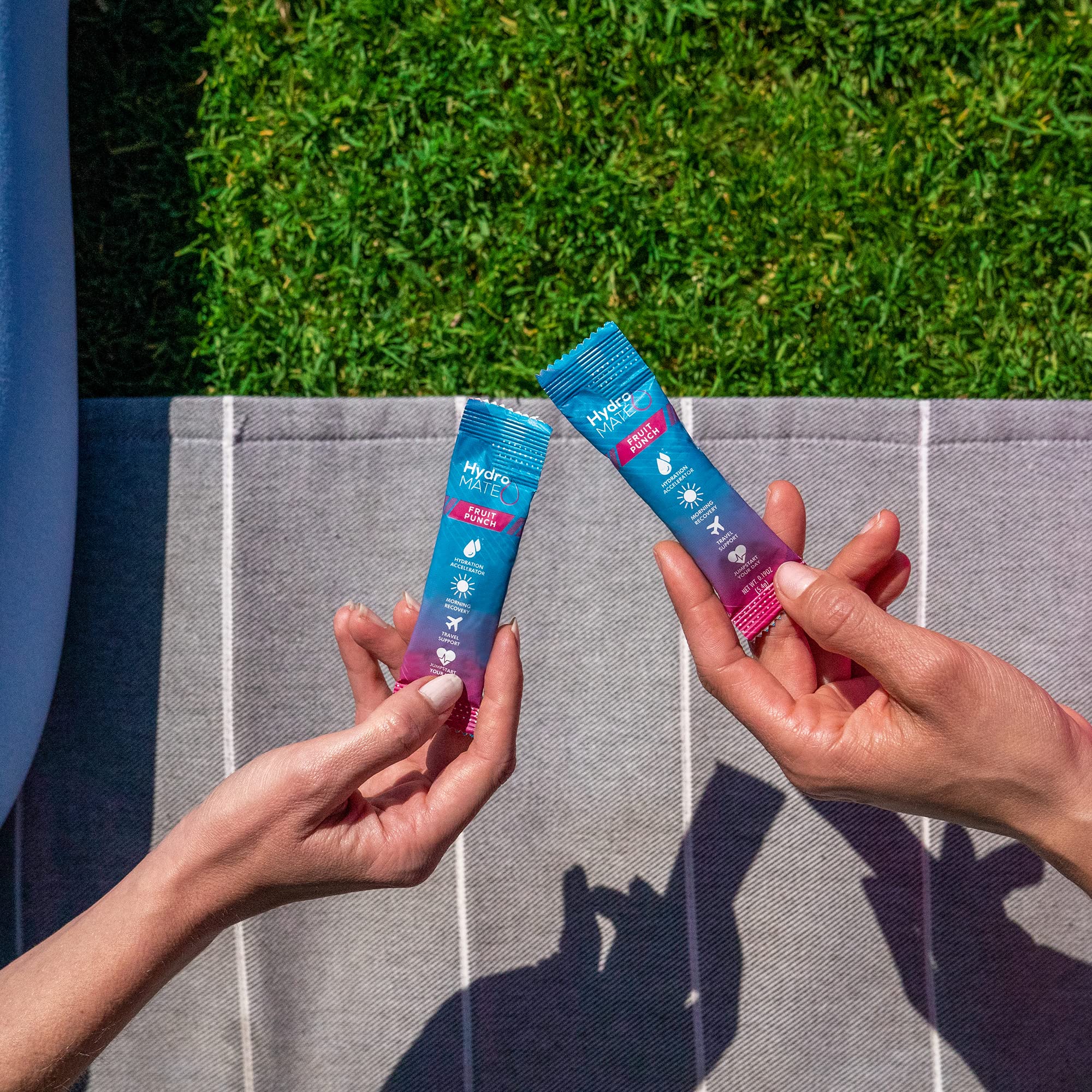 NatureWorks HydroMATE packet pour shows convenient on-the-go hydration.