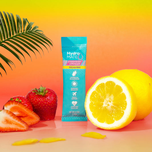 HydroMATE stick dissolving in water to refresh instantly