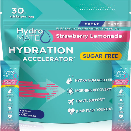 NatureWorks HydroMATE strawberry lemonade stick close-up for quick hydration