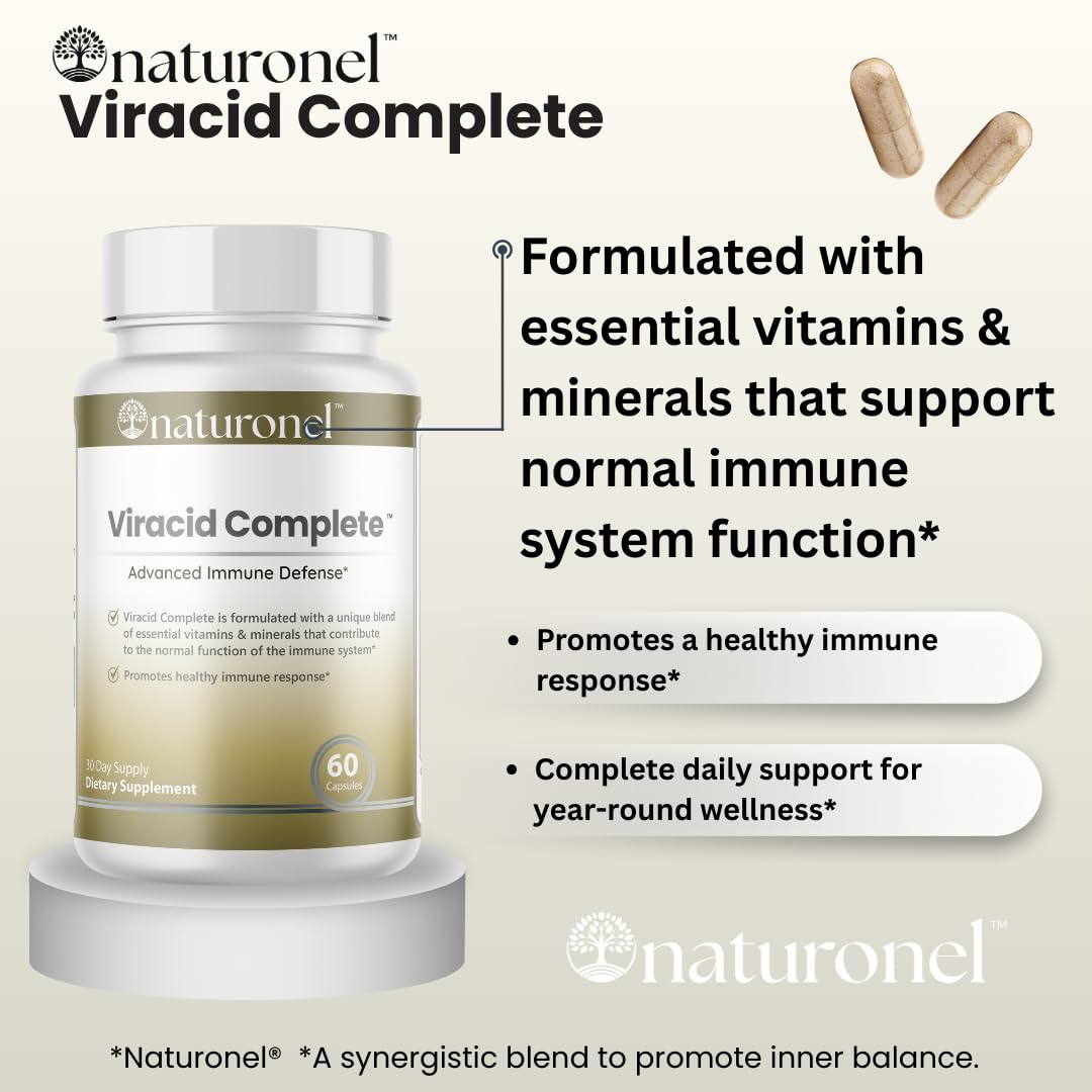 Naturonel Viracid Complete capsules stacked for daily use