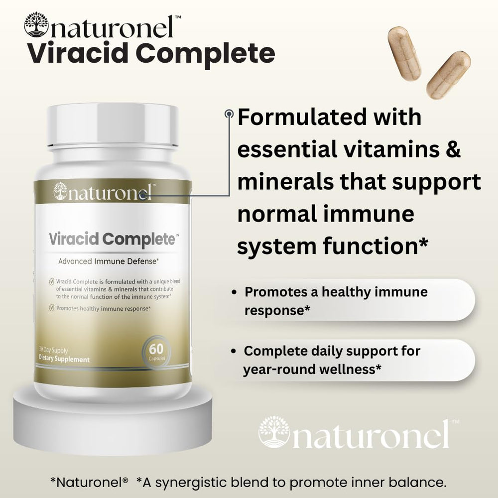 Naturonel Viracid Complete capsules stacked for daily use