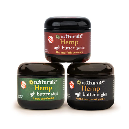 Naturulz Ugli Butter Day bottle ready for daily comfort support.