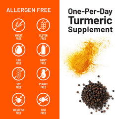 NatureWise turmeric root and spice visuals emphasize natural origins.