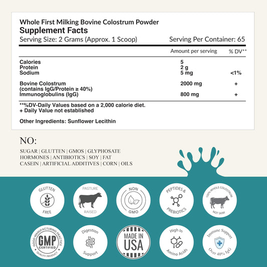 Nautical Elements Colostrum Powder jar closeup shows premium quality.