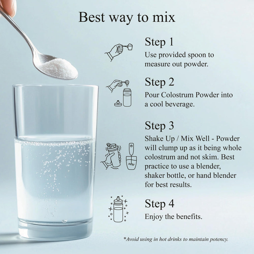 Nautical Elements Colostrum Powder shake mix blends smoothly.