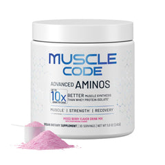 NAUTILUS Muscle Code bottle with powder and scoop for quick amino acid support