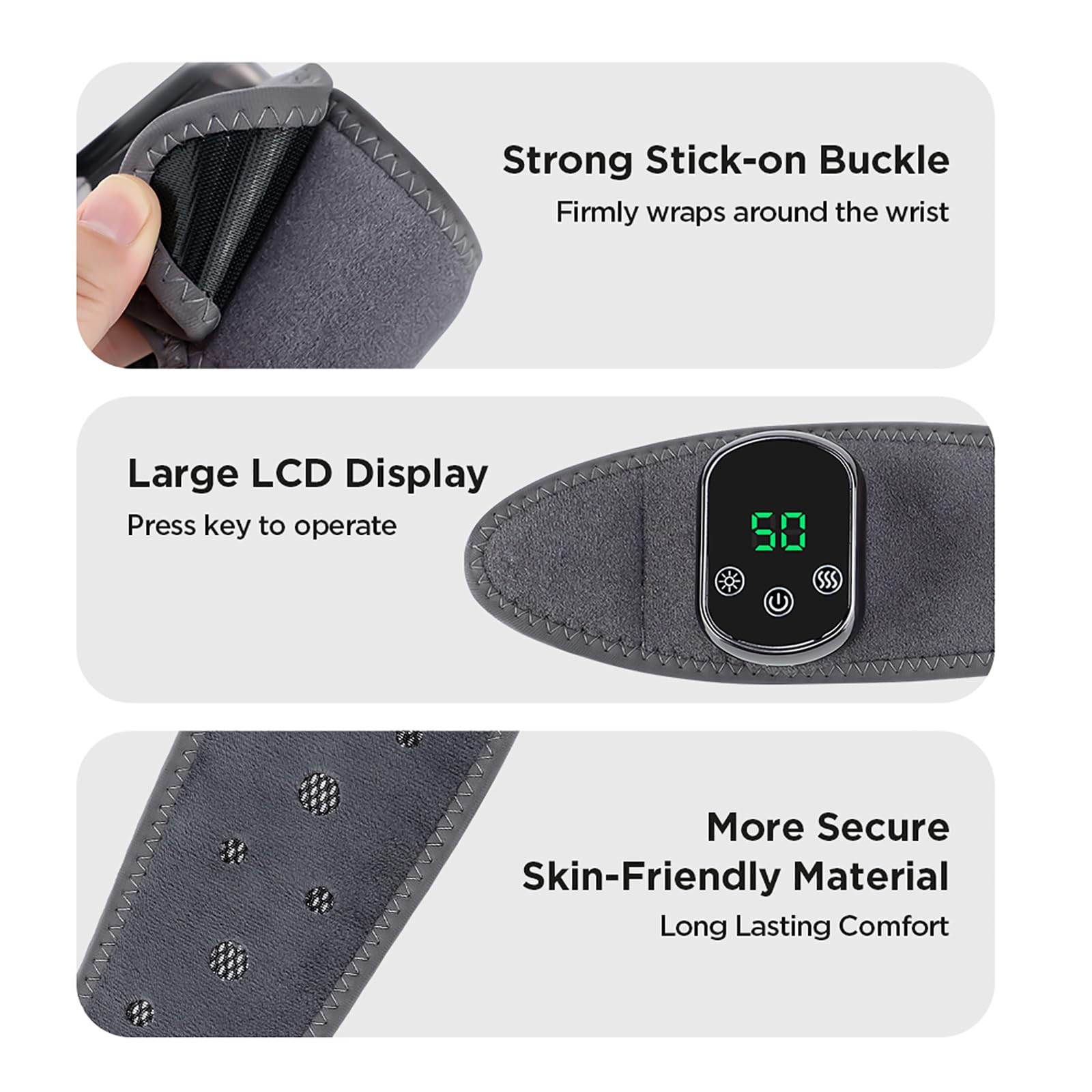 Naxir Hand Revive Massager with 3 vibration modes for varied intensity.
