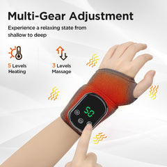 Naxir Hand Revive Massager displays 5 heat levels for personalized warmth.