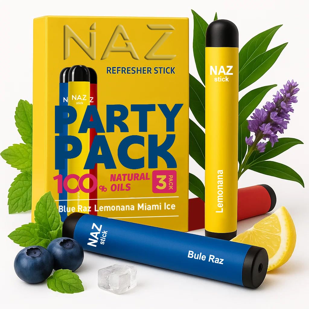 Naz Menthol Herbal Nasal Stick packaging shown for portable on the go use