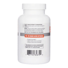 Close-up of NBI Brain Blend capsules showing smooth texture for easy swallowing