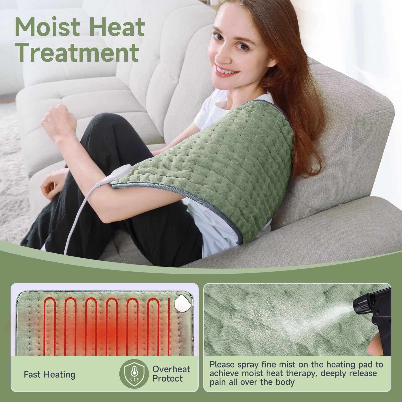 NBKLS 6 heat levels and 4 timers for customizable comfort.