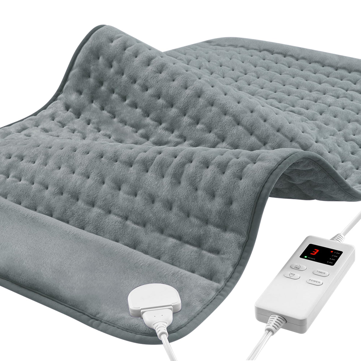 NBKLS 12x24 heating pad front view delivers plush comfort and targeted warmth.