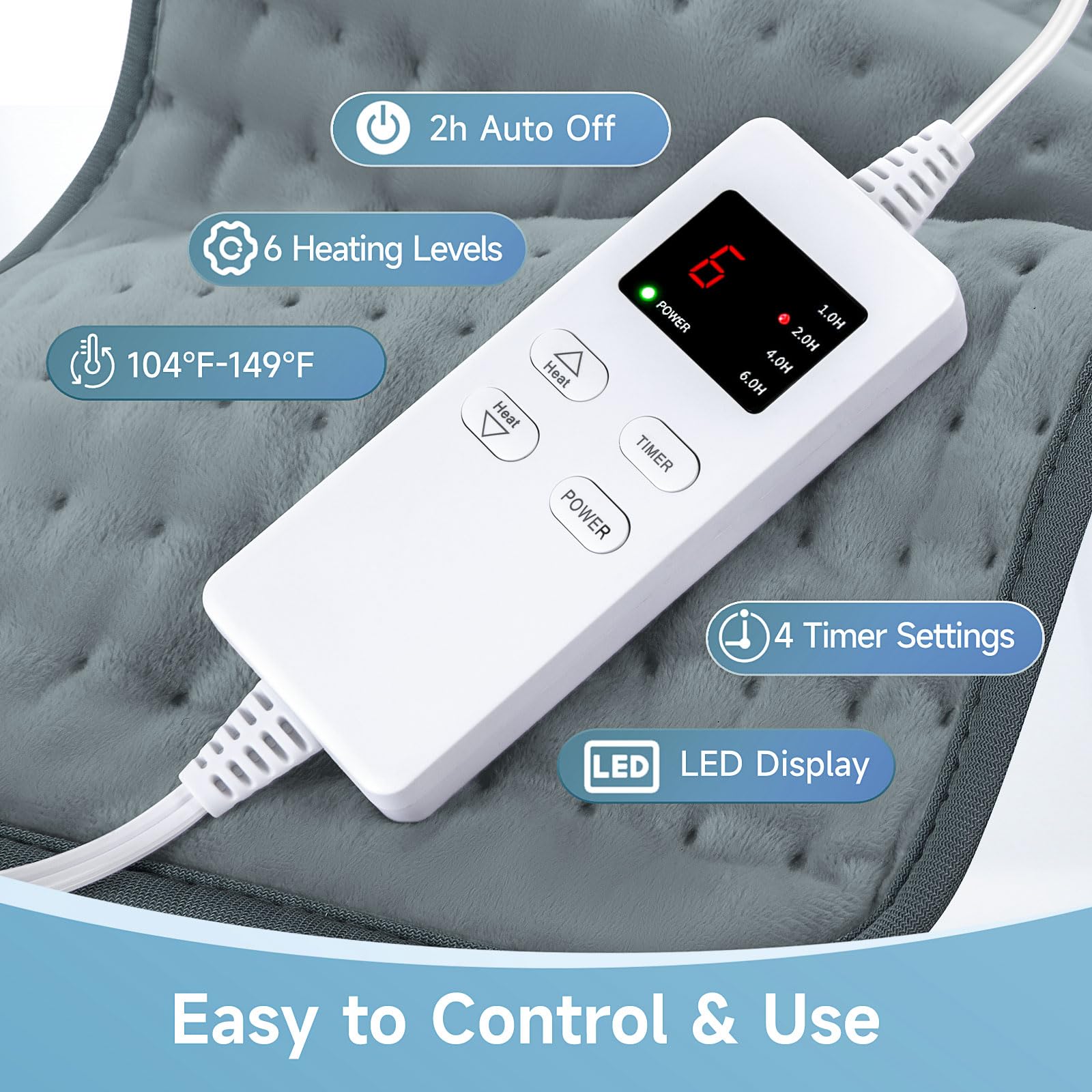 NBKLS heating pad supports moist and dry heat therapy for versatile use.