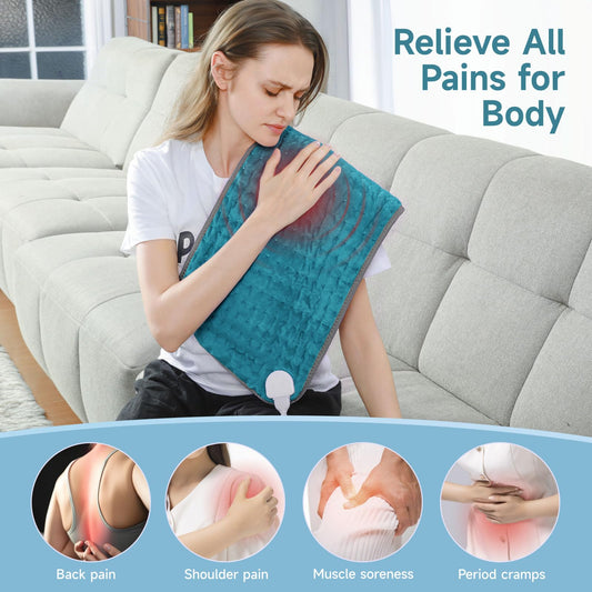NBKLS heating pad targets the neck with adjustable heat for customized comfort.