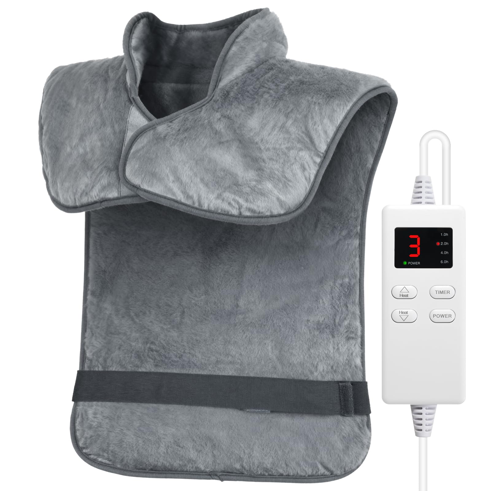 NBKLS heating pad for neck and shoulders with secure wearable design provides targeted warmth and therapy