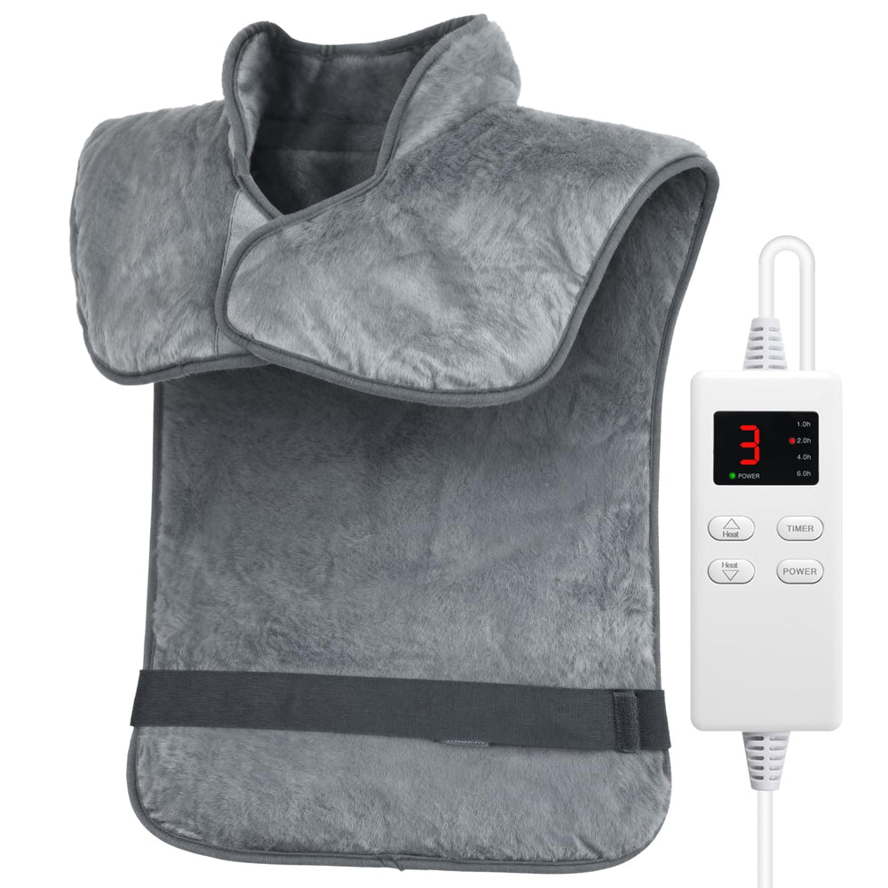 NBKLS heating pad for neck and shoulders with secure wearable design provides targeted warmth and therapy