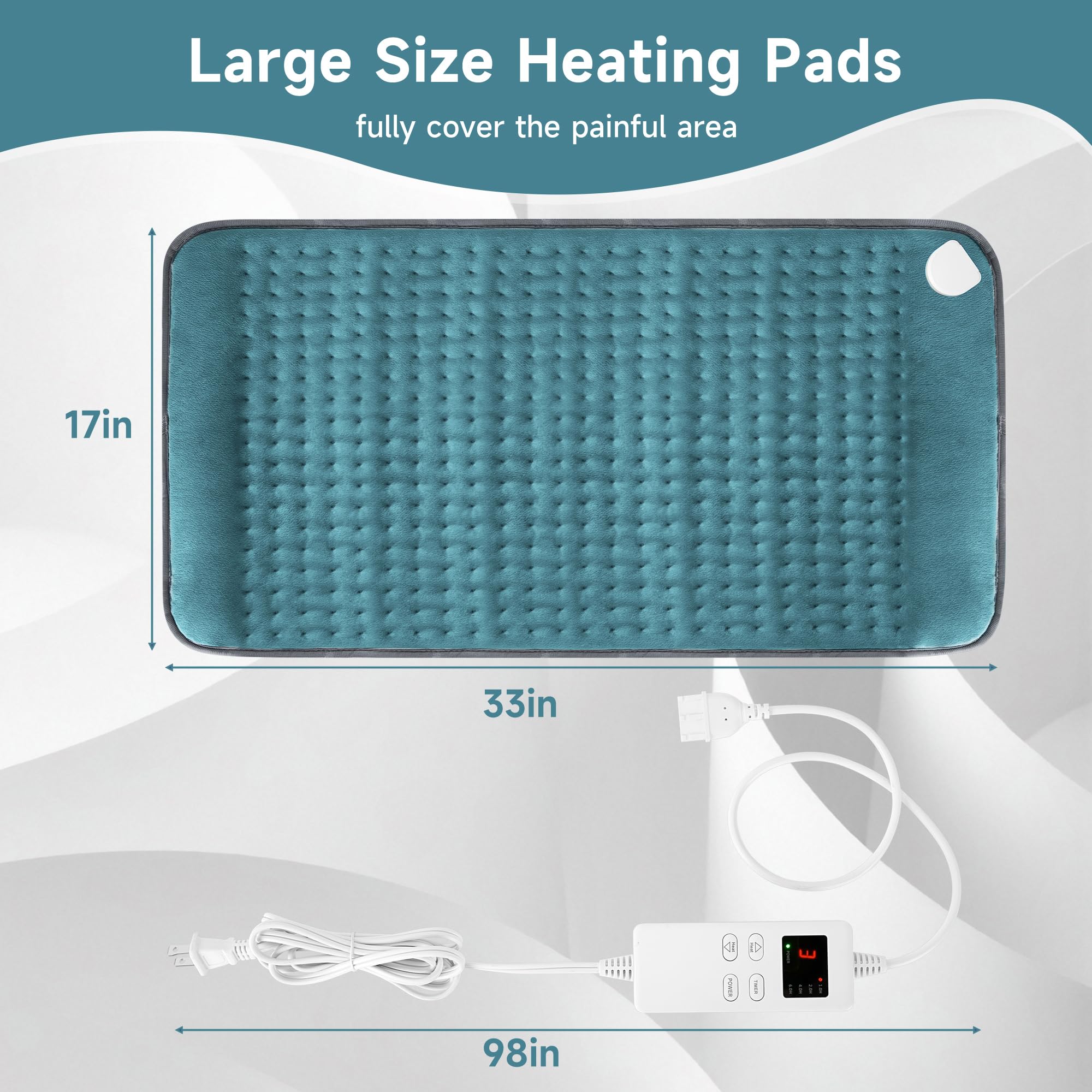 NBKLS heating pad four timer settings for flexible use