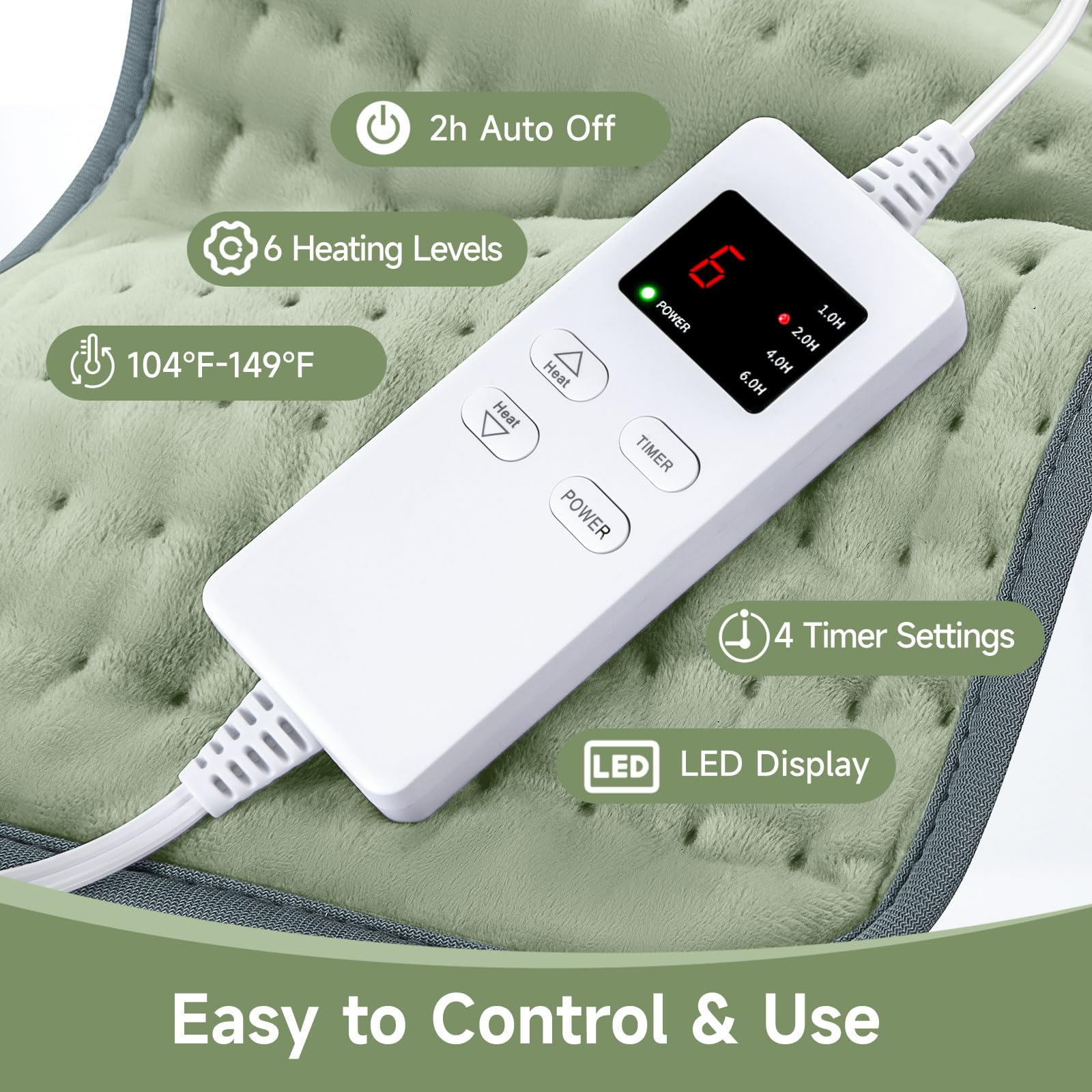 NBKLS moist and dry heat option enhances circulation and relief.