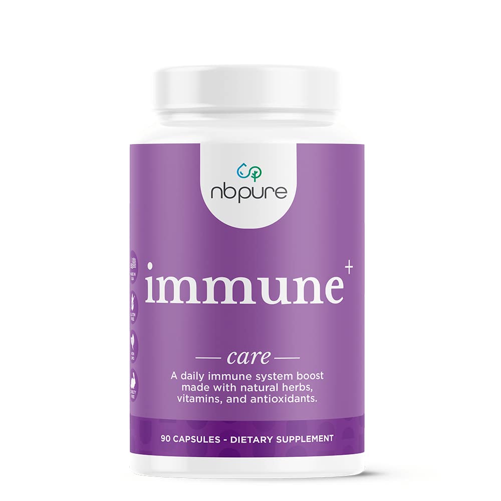 nbpure Immune+ bottle front showing daily immune support