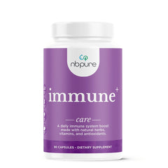 nbpure Immune+ bottle front showing daily immune support