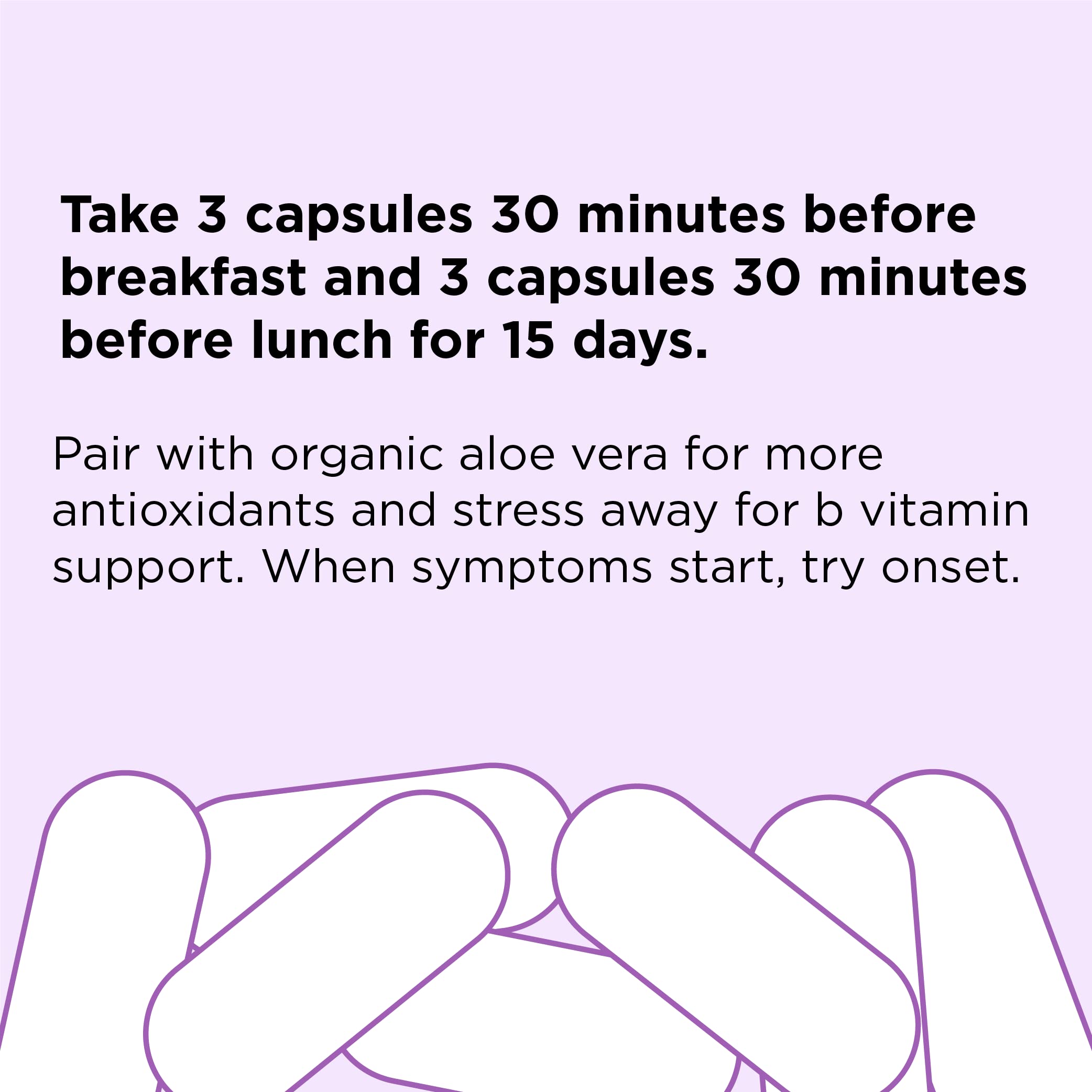 nbpure Immune+ daily dosage of 3 capsules for routine use
