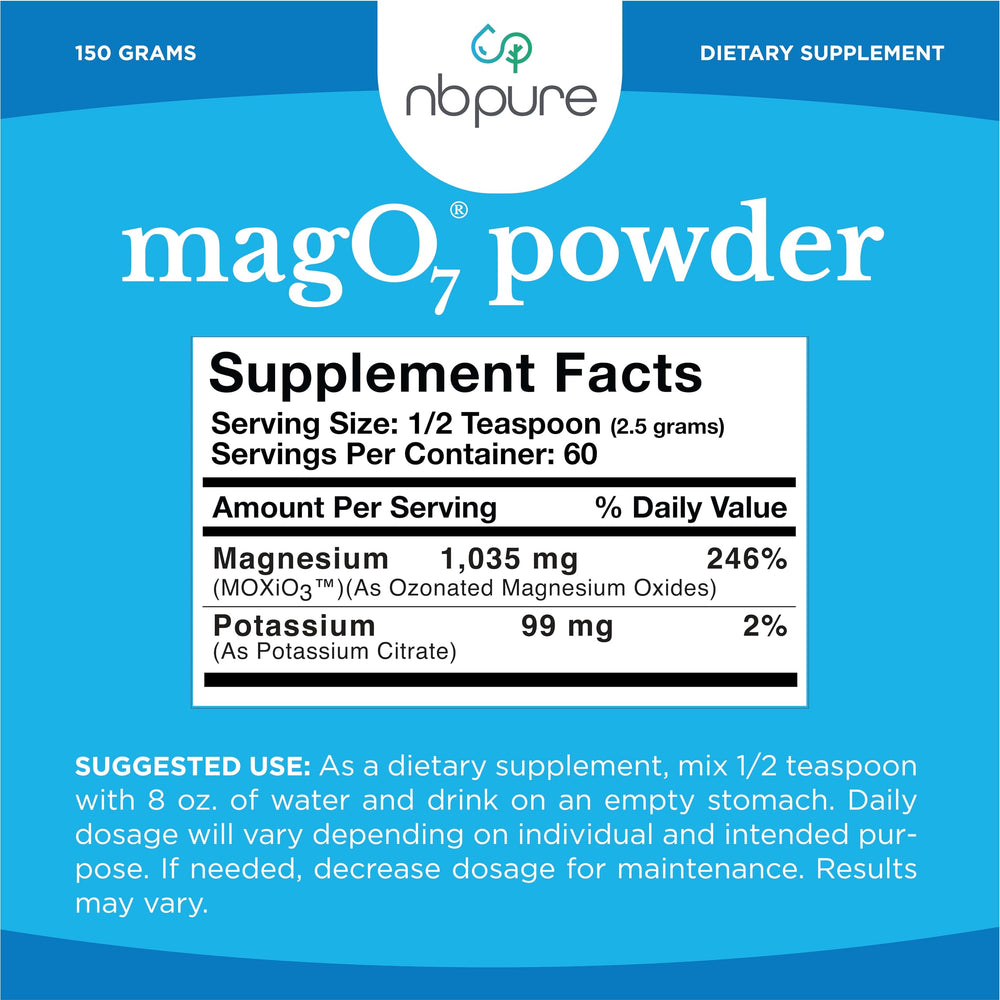 nbpure MagO7 packaging diagram helps visualize contents and daily serving.