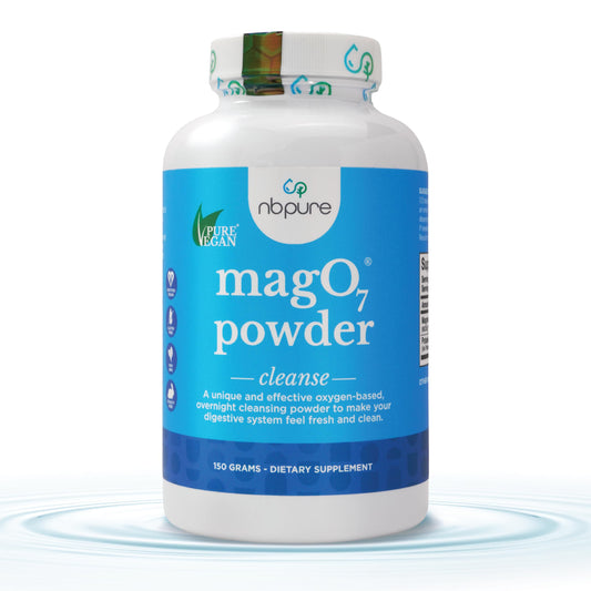 nbpure MagO7 powder tub for a simple colon cleanse routine and daily detox.