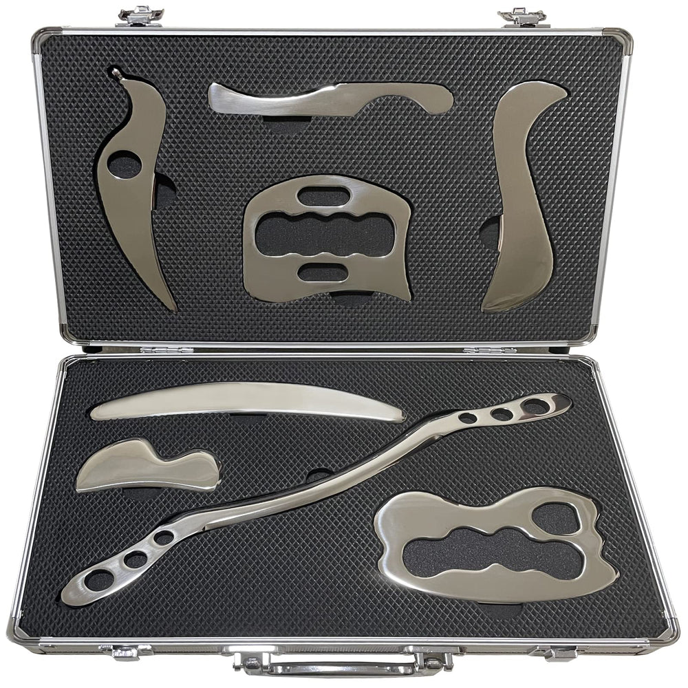 NCCYOOT Gua Sha Set—stainless steel face scraper for precise facial massage and circulation.