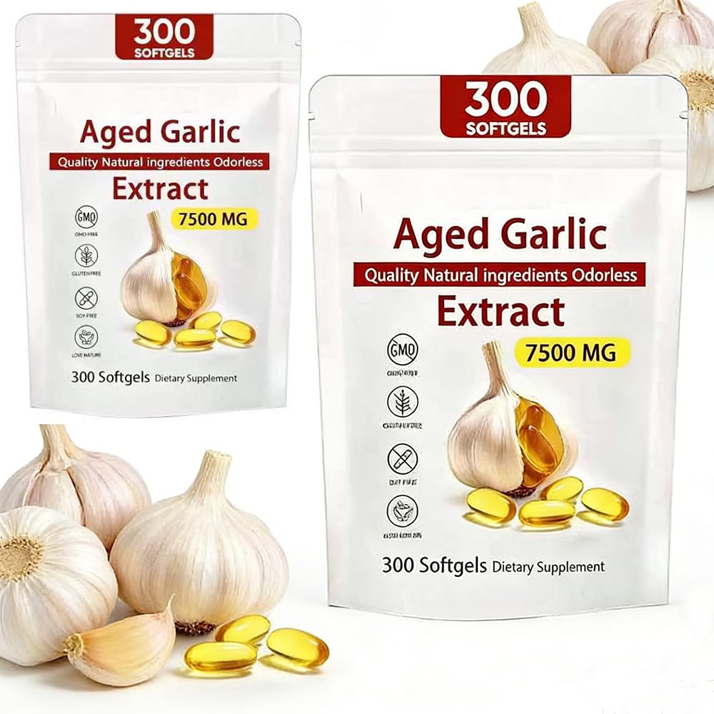 Nchampionba aged garlic extract odorless softgels for convenient daily wellness.