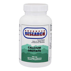 NCI Advanced Research calcium orotate capsules bottle for convenient daily supplementation.