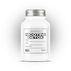 NDCO Nicotine Detox bottle being poured for convenient daily cravings support.