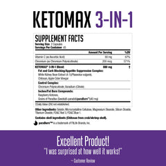 NDS Keto-Max Advanced 3-in-1 capsules designed to support fat management and appetite control.