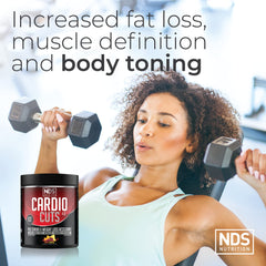 NDS Nutrition Cardio Cuts 4.0 Miami Sunrise tub closeup on texture