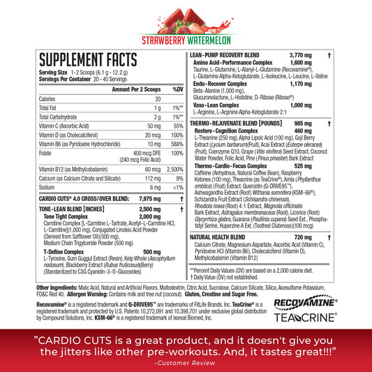 NDS Cardio Cuts 4.0 tub front view promotes weight loss support during cardio sessions