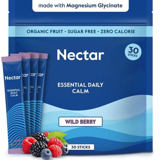 Nectar Calm berry drink mix stick ready to mix for a relaxing moment