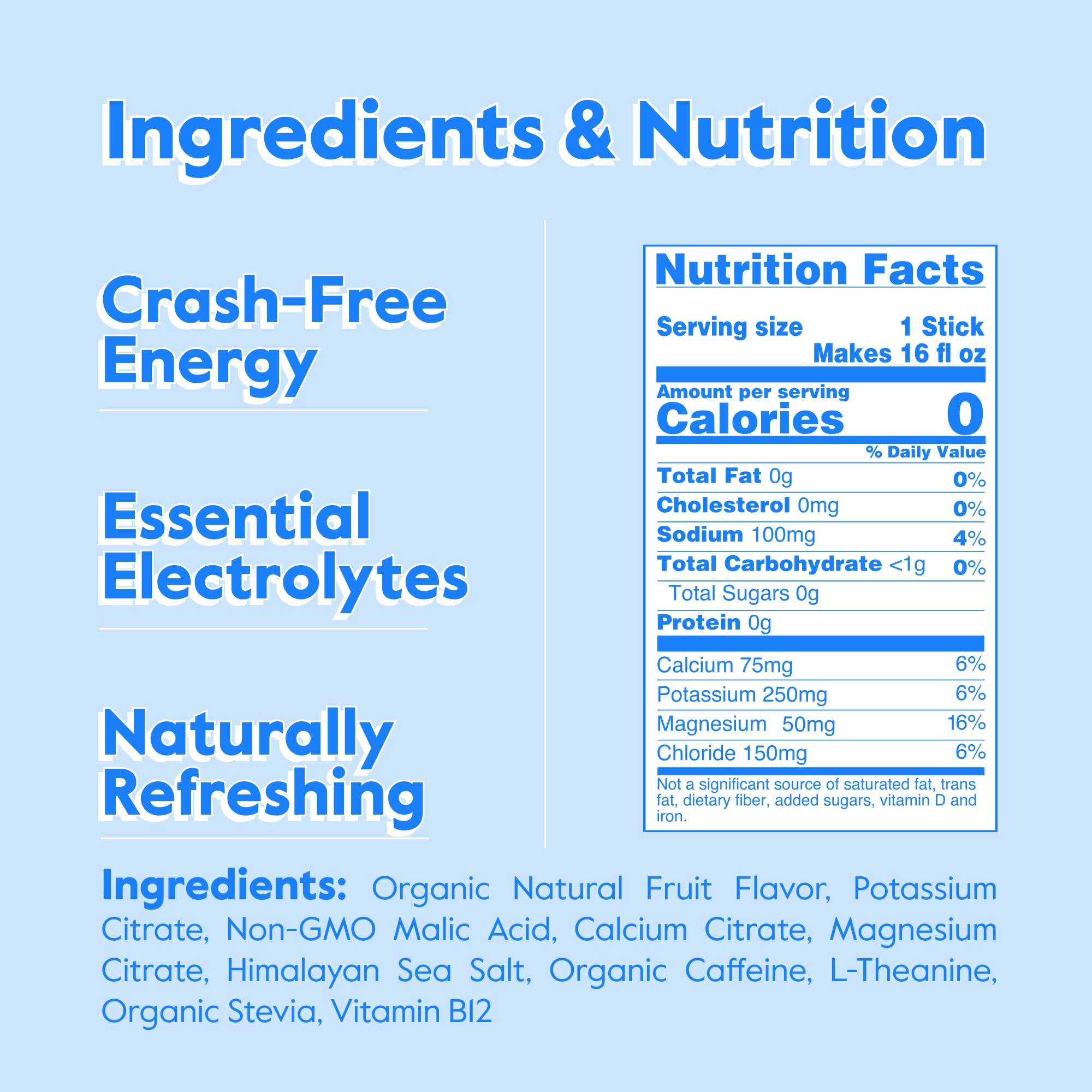 Nectar Energy Booster packaging box with 30 packets promotes sugar-free energy on the go