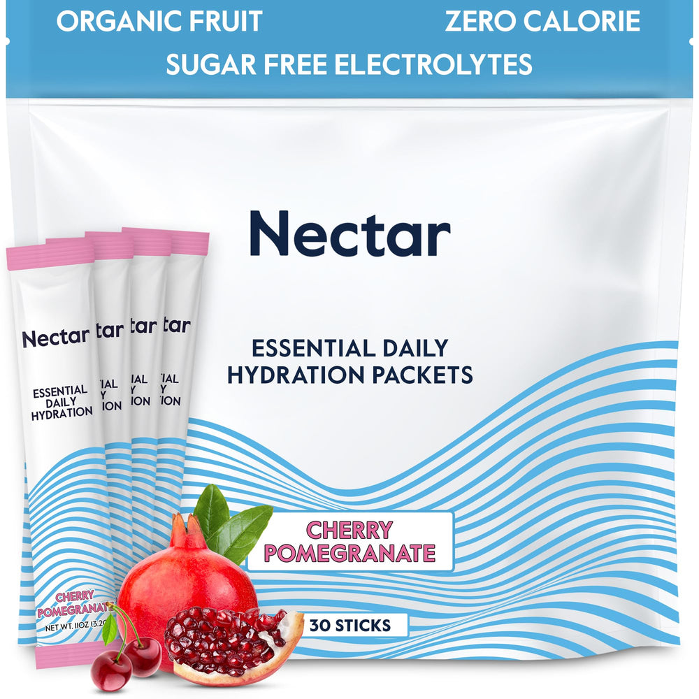 Nectar hydration packets Cherry Pom 30-pack for quick, calorie-free refreshment.