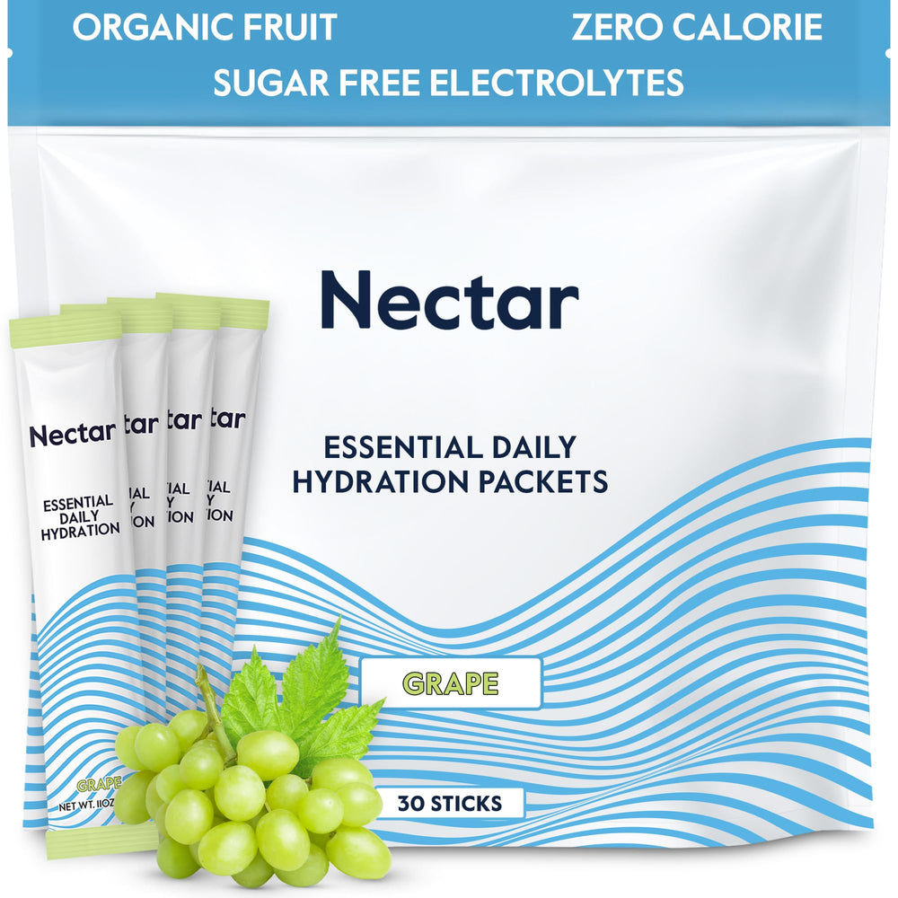 Nectar Hydration Packets grape 30-pack front label for daily hydration.